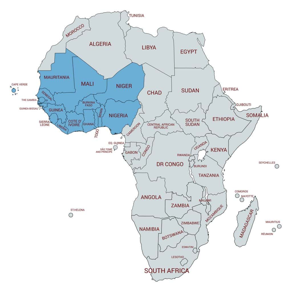 Map of West Africa