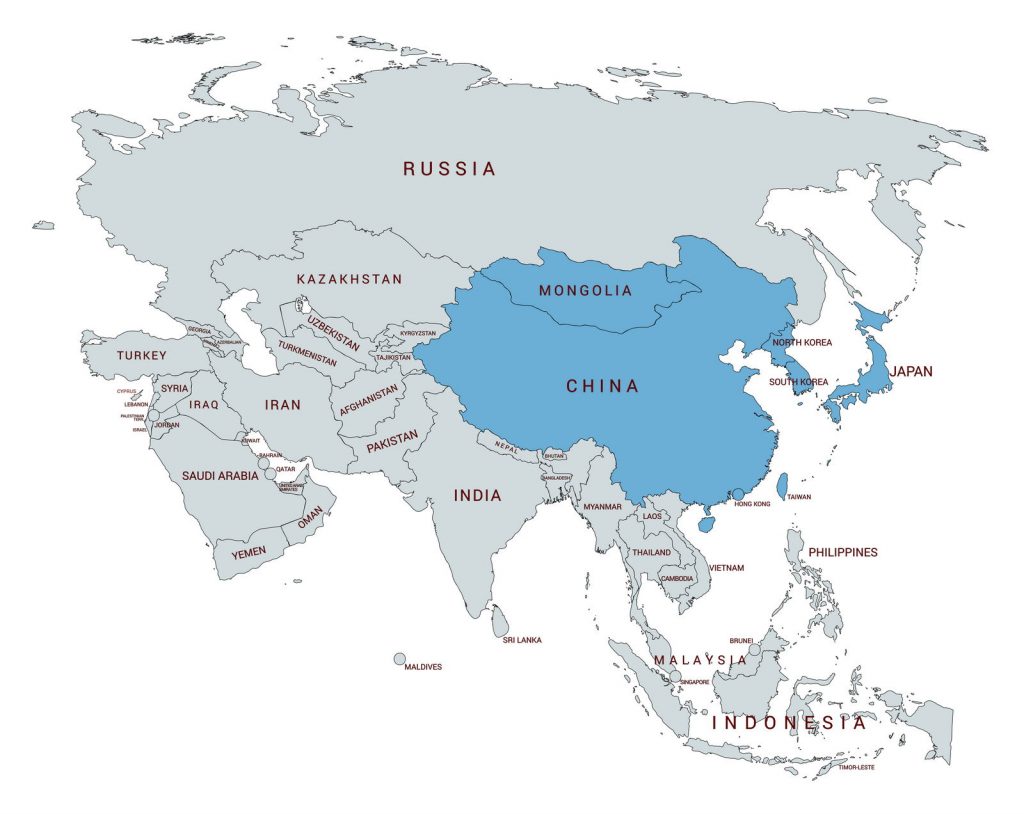 Map of East Asia