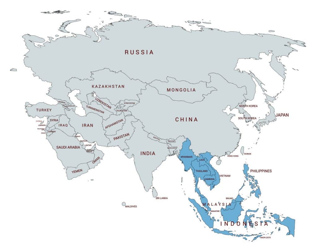 Map of South-East Asia