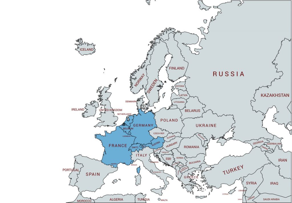 Map of West Europe