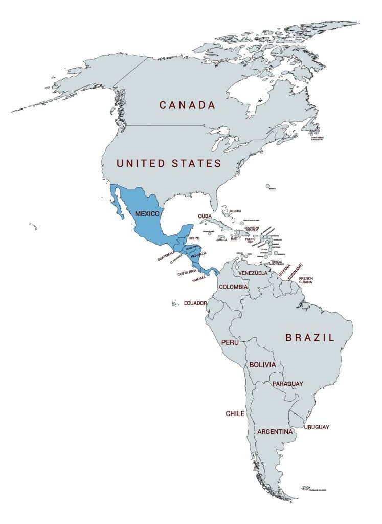 Map of Central America