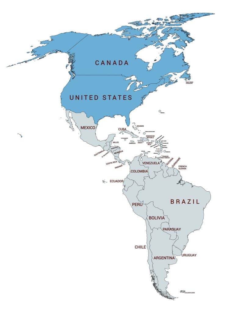 Map of North America